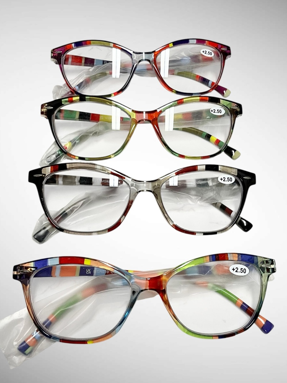 Heeyyok 4-Pack Women’s 2.5 Cats Eye Reading Glasses Small Face